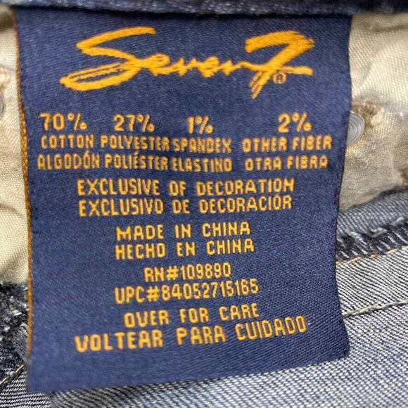 Seven7 Jean Shorts Womens 4 Stretch Mid Rise 6" Denim Casual Pockets Ladies - Picture 8 of 9